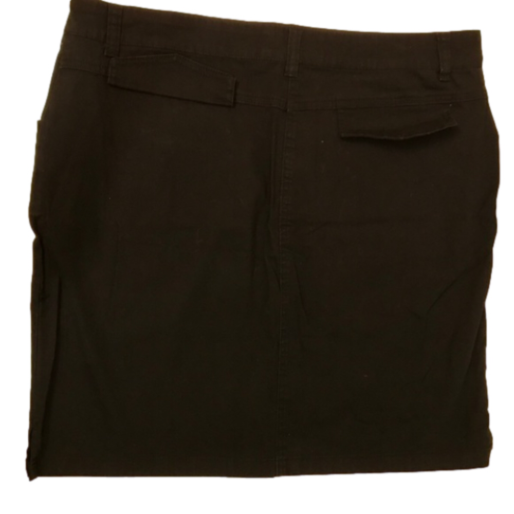 Gasoline Black Short Midi Skirt size 14